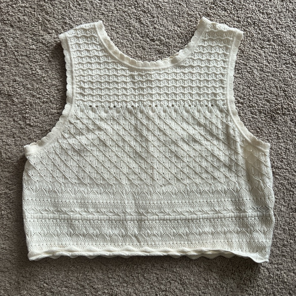SHEIN White Crochet Crop Top